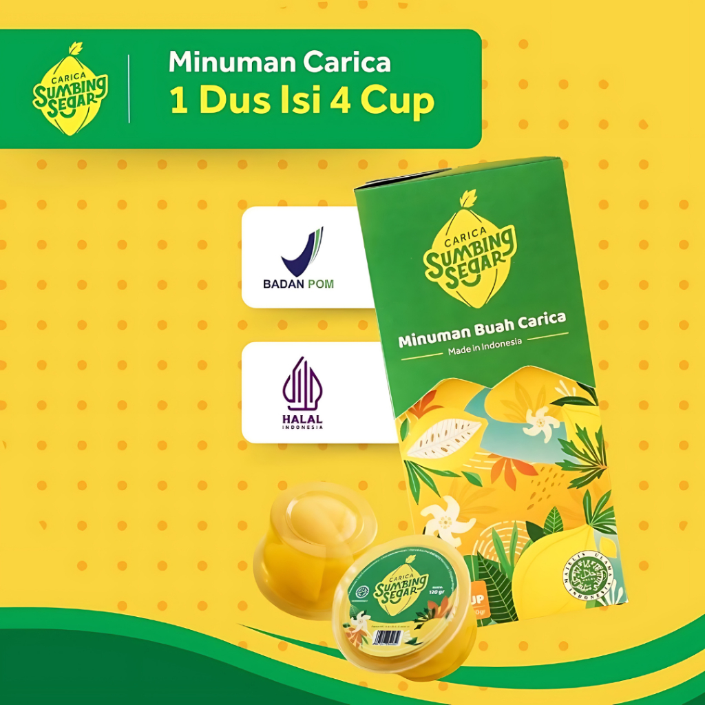 

Sumbing Segar Carica Khas Dieng Wonosobo 1 Dus Isi 4 Cup 120 Gram