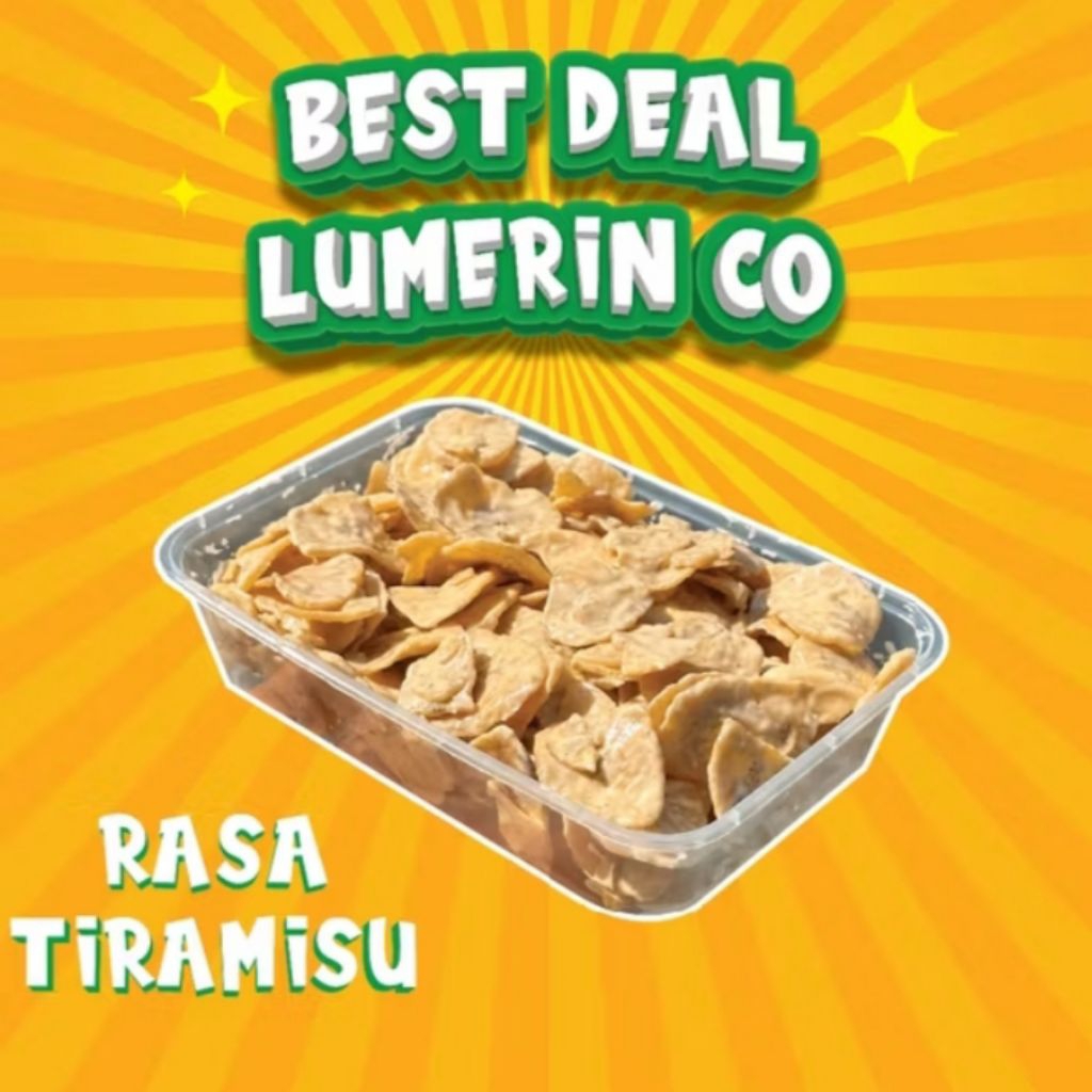 

(tiramitsu)PAKET KERIPIK PISANG COKAL LUMER 250GRAM CEMILA ENAK DAN NIKMAT..
