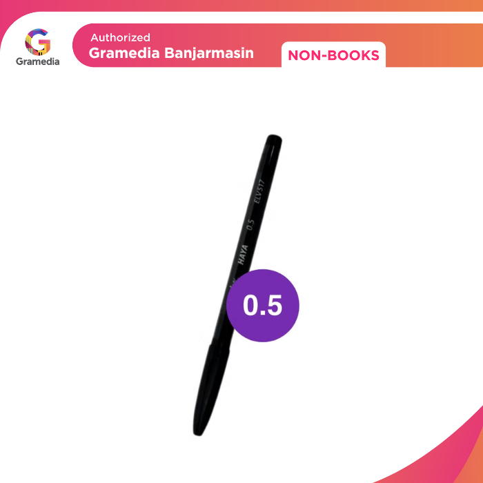 

Gramedia Banjarmasin - Ballpoint Estudee Haya 0.5Mm Black Set 3Pcs