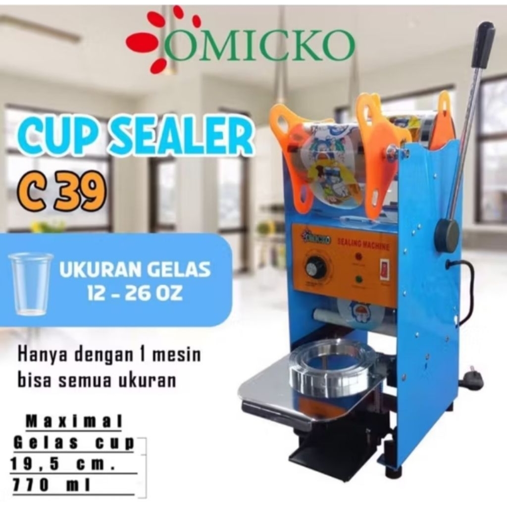 Cup Sealer Omicko/Press Minuman Semua Ukuran/Mesin Press Cup Minuman/Pree Gelas Minuman/Usahan Minum