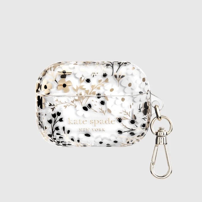 Kate Spade Protective Case - Multifloral/Black/White/Gold Foil Logo AirPods Pro (1st / 2nd gen.)