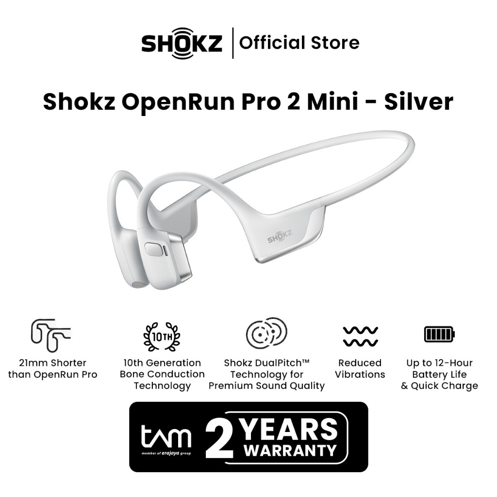 Shokz OpenRun Pro 2 Mini - Silver