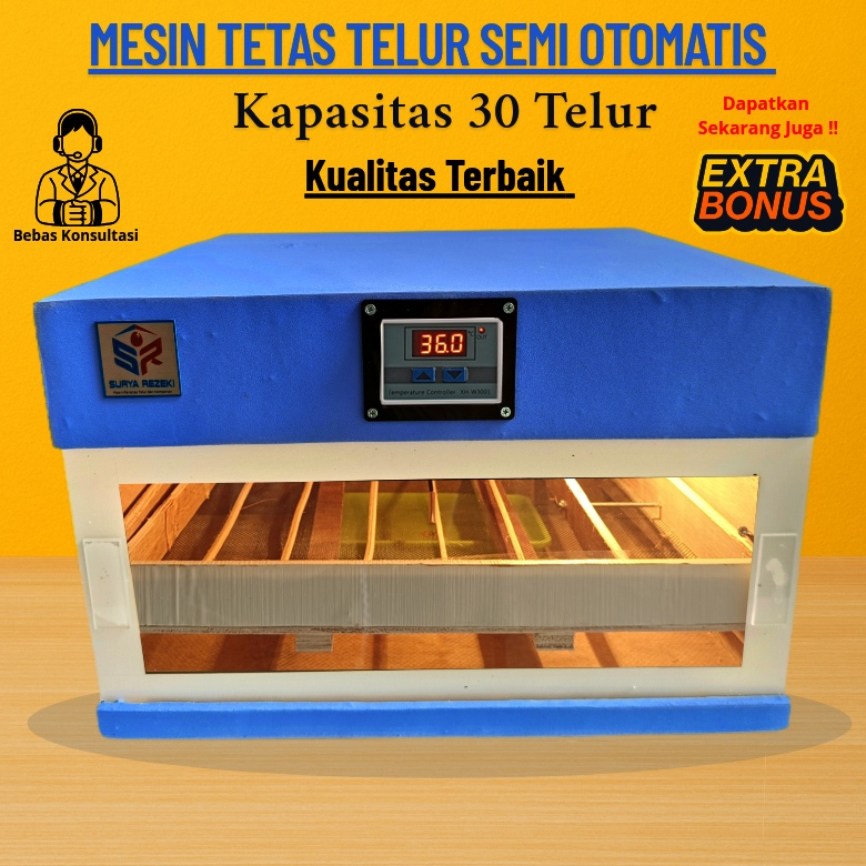 mesin tetas telur semi otomatis / mesin penetas telur semi otomatis kapasitas 30 telur