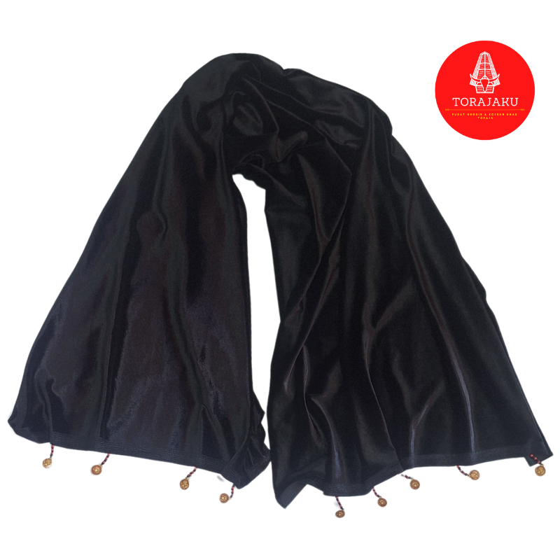Selendang Beludru Toraja Selendang Toraja Koin Halus 170cm x 52cm - Aksesoris, Elegan scarf
