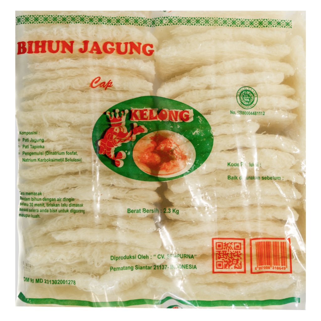 

Bihun Jagung Kelong Premium 2.3 kg - Cocok untuk Bihun Goreng Jawa, Putih, Kampung, Solaria, Chinese