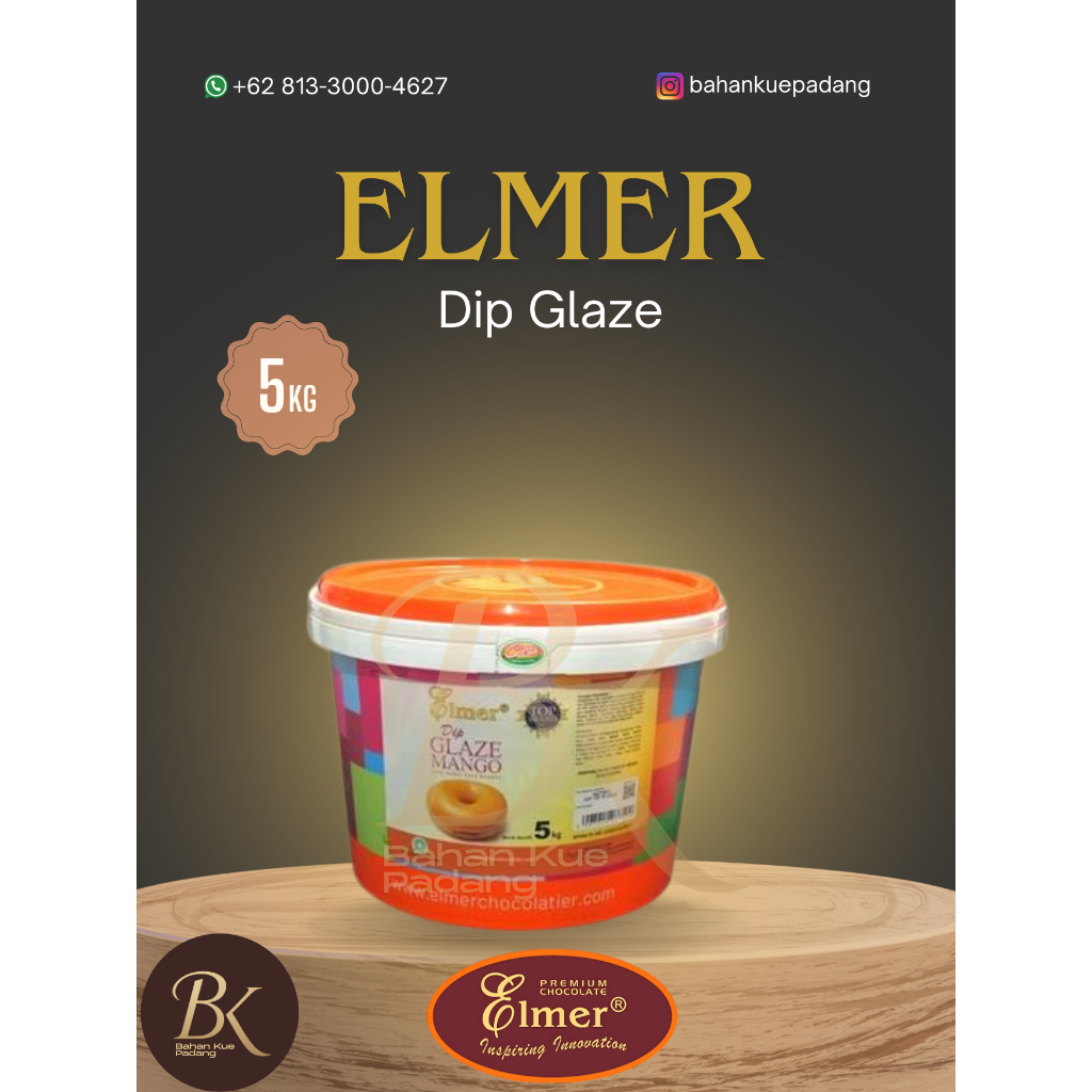 

[1 Pail] Elmer Dip Glaze – Cokelat Glaze Siap Pakai | 5 Kg
