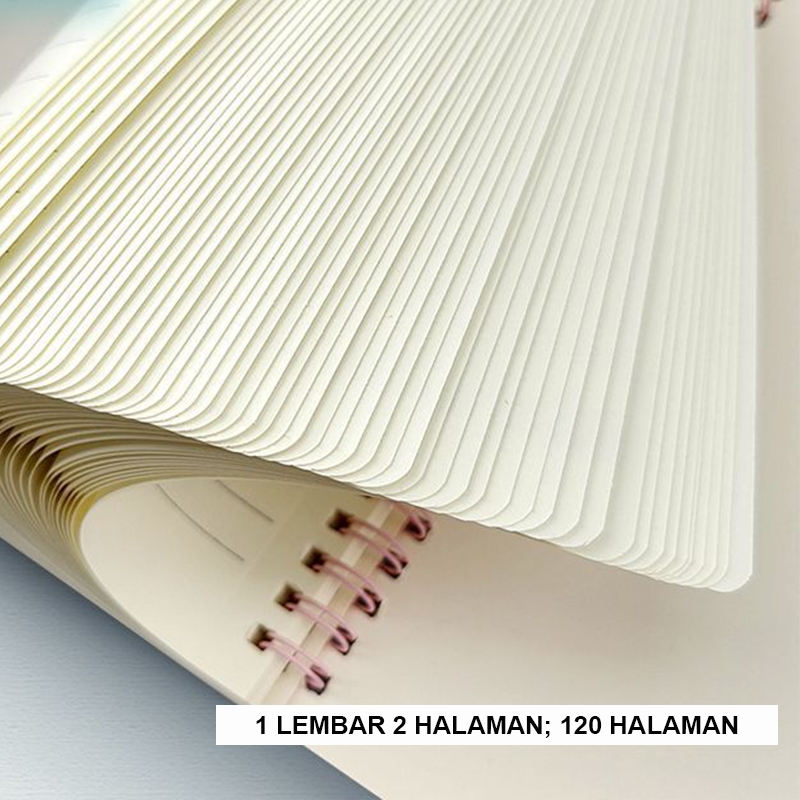 

[Whispers] AKUSA Spiral Book A5 Motif Buku Tulis Buku Catatan Buku Diary Ring Spiral Notebook Warna