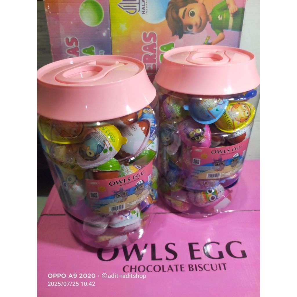 

OWLS EGG Chocolate Biscuit Toples Isi 60 Pcs