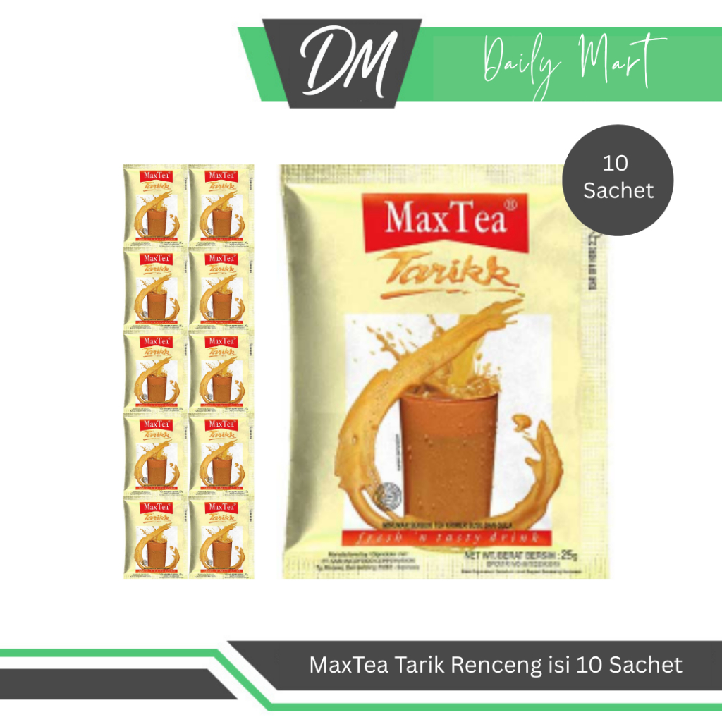 

Maxtea Tarik Renceng Isi 10 Sachet - Teh Tarik Instan Premium Enak Murah
