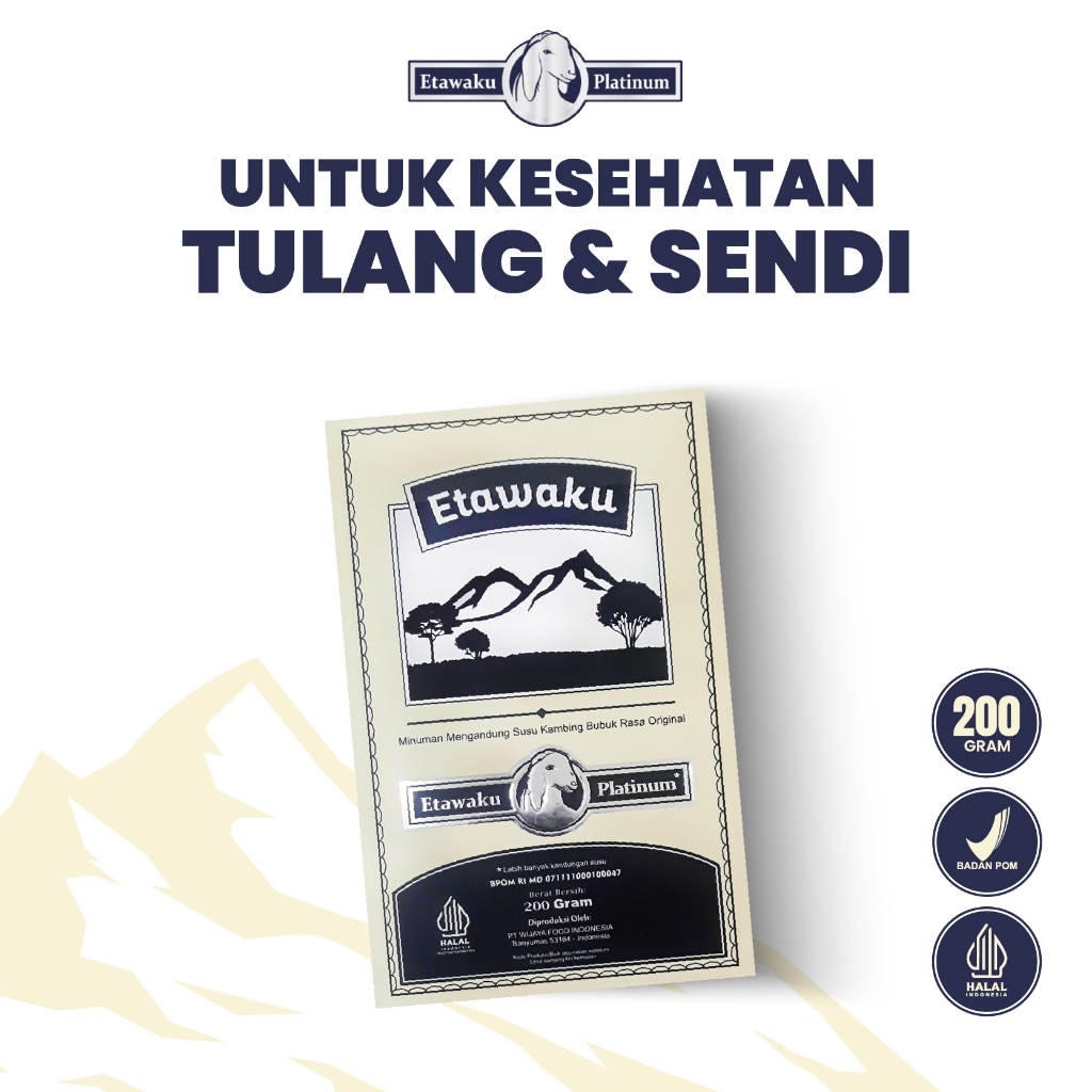 

ETAWAKU PLATINUM - Susu Kambing Bubuk Etawa Murni Plus Kirmer Nabati Isi 200gr