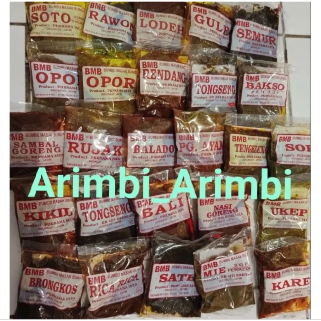 

Bumbu Masak Bunda BMB Sejenis BMM Minimal 2 Instant Kikil Seblak Tongseng Sate Tengkleng Bakso Semur Seblak Lodho Orem-Orem Soto Rawon