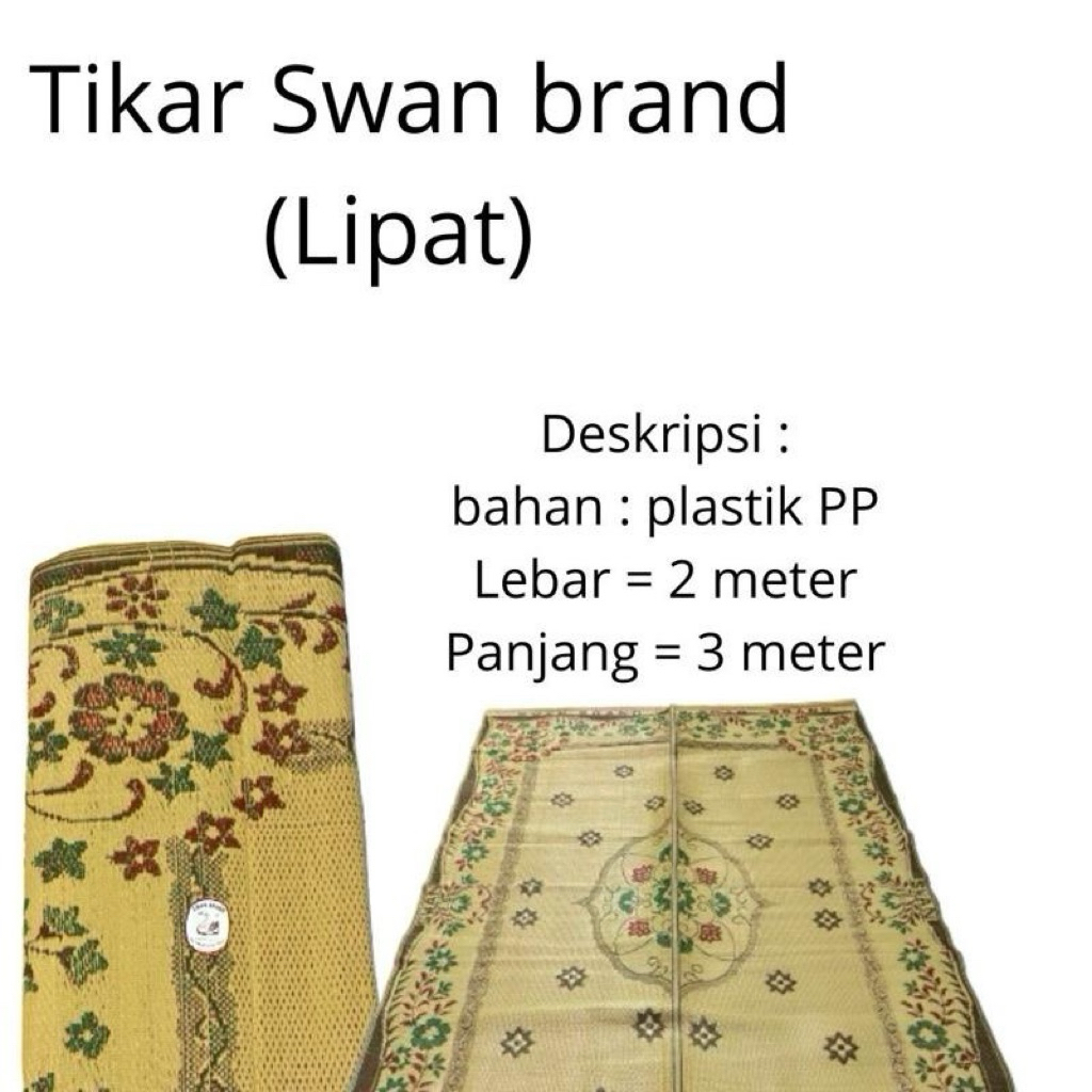 Tikar swan brand 2 x 3 meter tikar lipat tikar 2 lembar tikar plastik