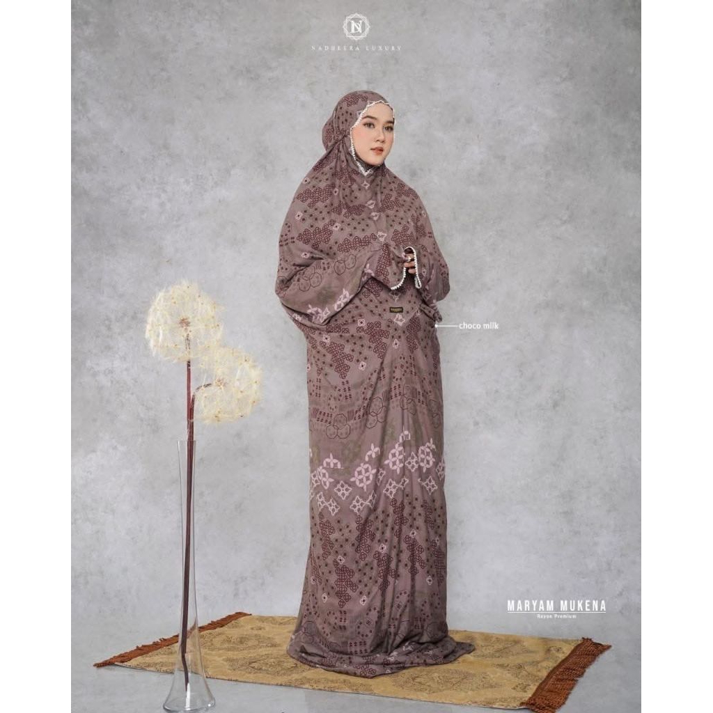 MUKENA MARYAM BY NADHEERA LUXURY//MUKENA LAJURAN/MUKENA MOTIF/MUKENA LAJURAN RAYON