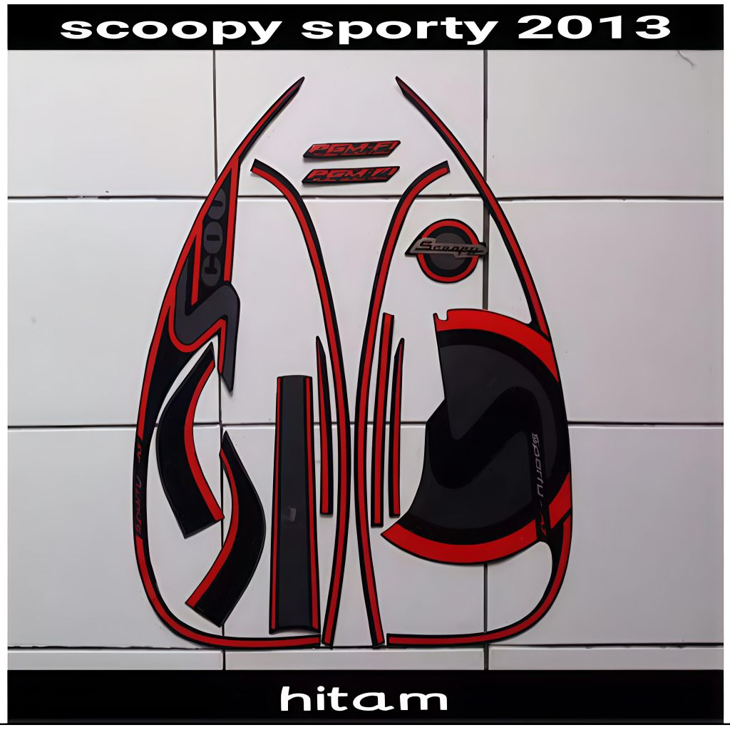 Striping motor / les body Honda Scoopy Sporty 2013
