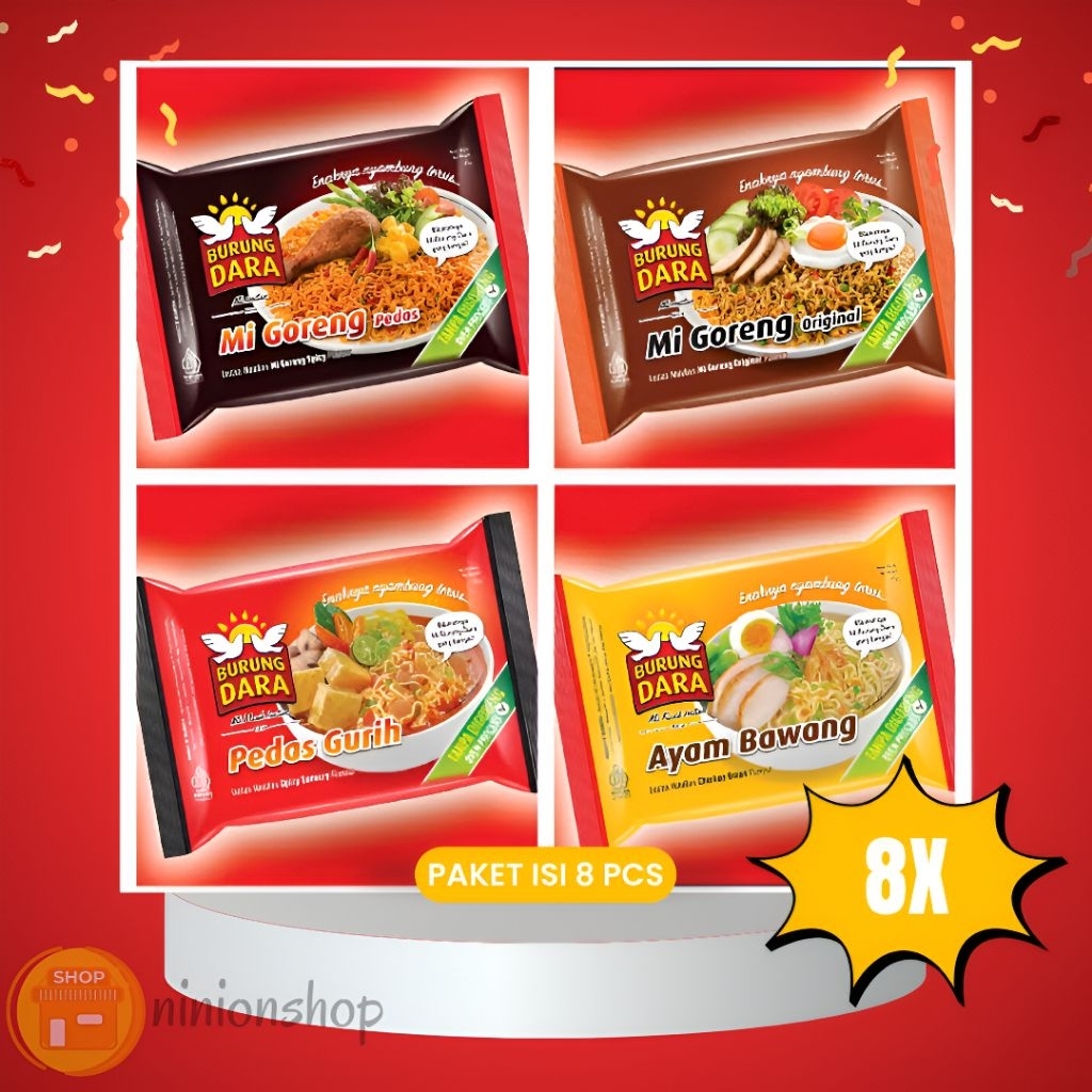 

PAKET ISI 8 Mie Burung Dara Instan isi 8 pcs