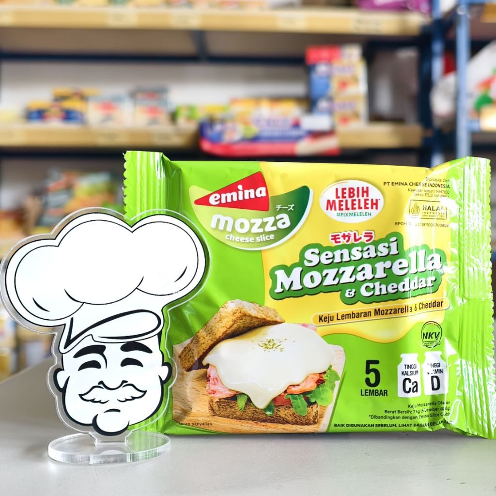 

Keju Emina Slice Mozarella 5 Slice / Keju Melted Slice Emina 5 Slice / Emina Cheese Slice Mozarella