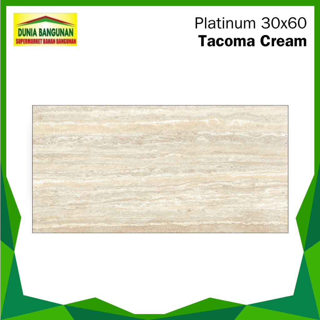 Keramik Dinding 30x60 Platinum Tacoma Cream Keramik Dinding Glossy