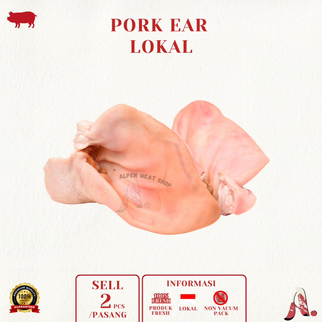 

Kuping Babi / Pork Ear / Daging Babi - Lokal