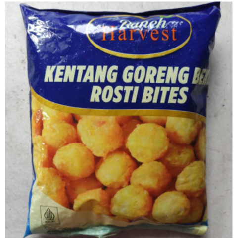 

IND FROZEN POTATO ROSTI BITES 750 GR HARVEST