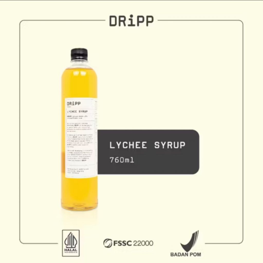 

DRIPP SYRUP LYCHEE 760 ML