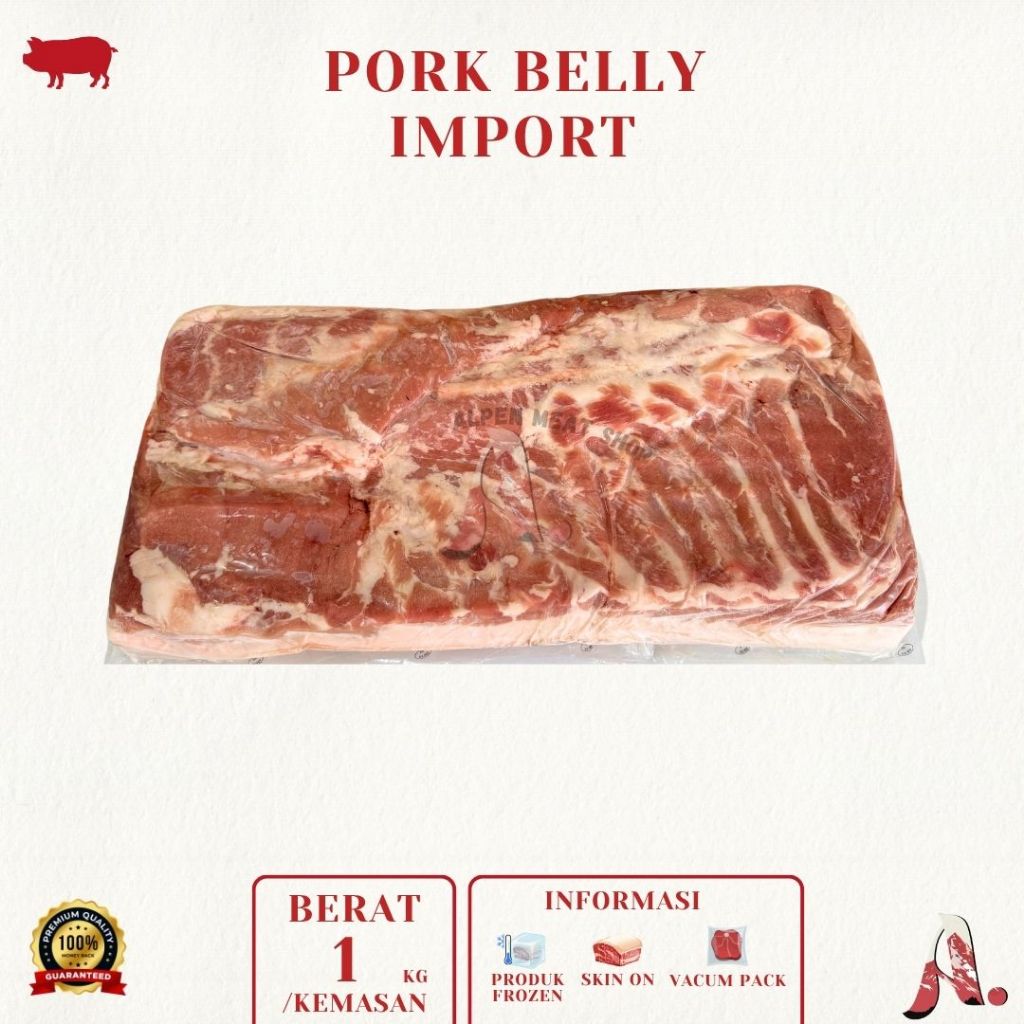 

Samcan Kualitas Import / Pork Belly Import Skin Off / Daging Babi - Import