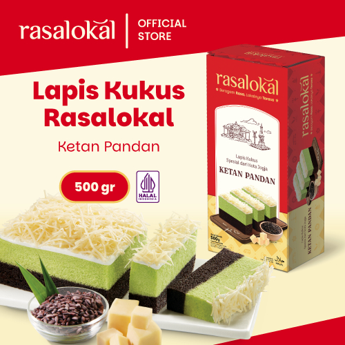 

Rasalokal Lapis Kukus Ketan Pandan - Reguler Pack (500 gr)
