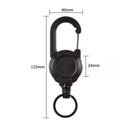 

1Pcs Anti-theft Metal Easy-to-pull Buckle Rope Elastic Keychain Sporty Retractable Key Ring Anti Lost Yoyo Ski Pass ID Card