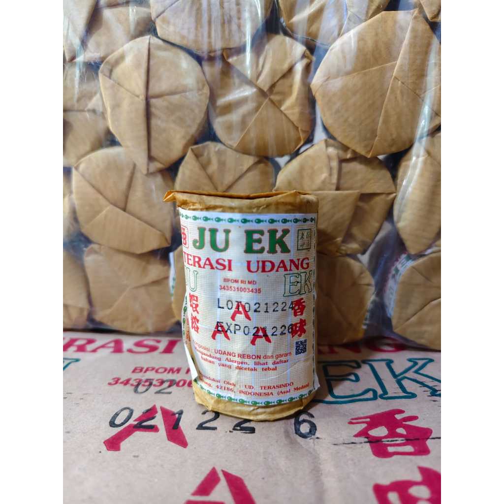 

Terasi JU EK/ JUEK/ Terasi Medan 1 Pack / Terasi Juek Medan 1 dus