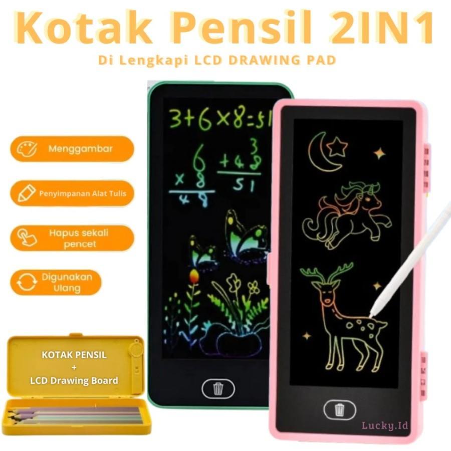 

Kotak Pensil Drawing Box / Drawing Box Kotak Pensil Kotak Pensil Drawing Box 2 in 1 Tempat Penyimpanan Pensil + LCD Drawing / 2 In 1 Drawing Menggambar
