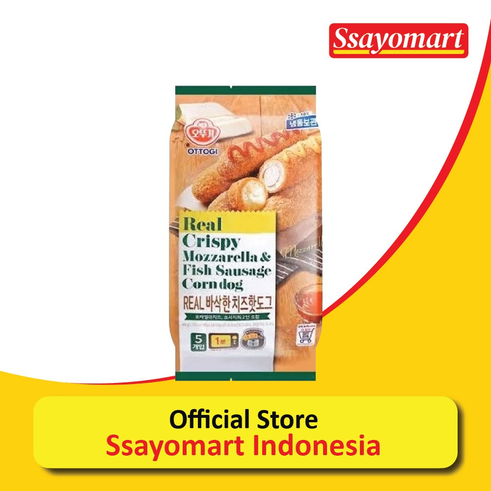 

Ottogi Real Crispy Mozzarella & Fish Sausage Corndog 400g
