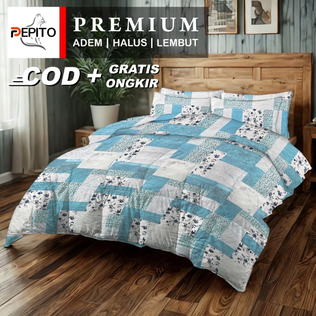 Bedcover Set Motif Tinggi 30 - 140x200 / 160x200 / 180x200 / 200x200 - Pepito