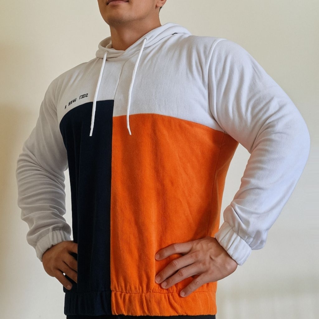 Hoodie Zara original colour's block