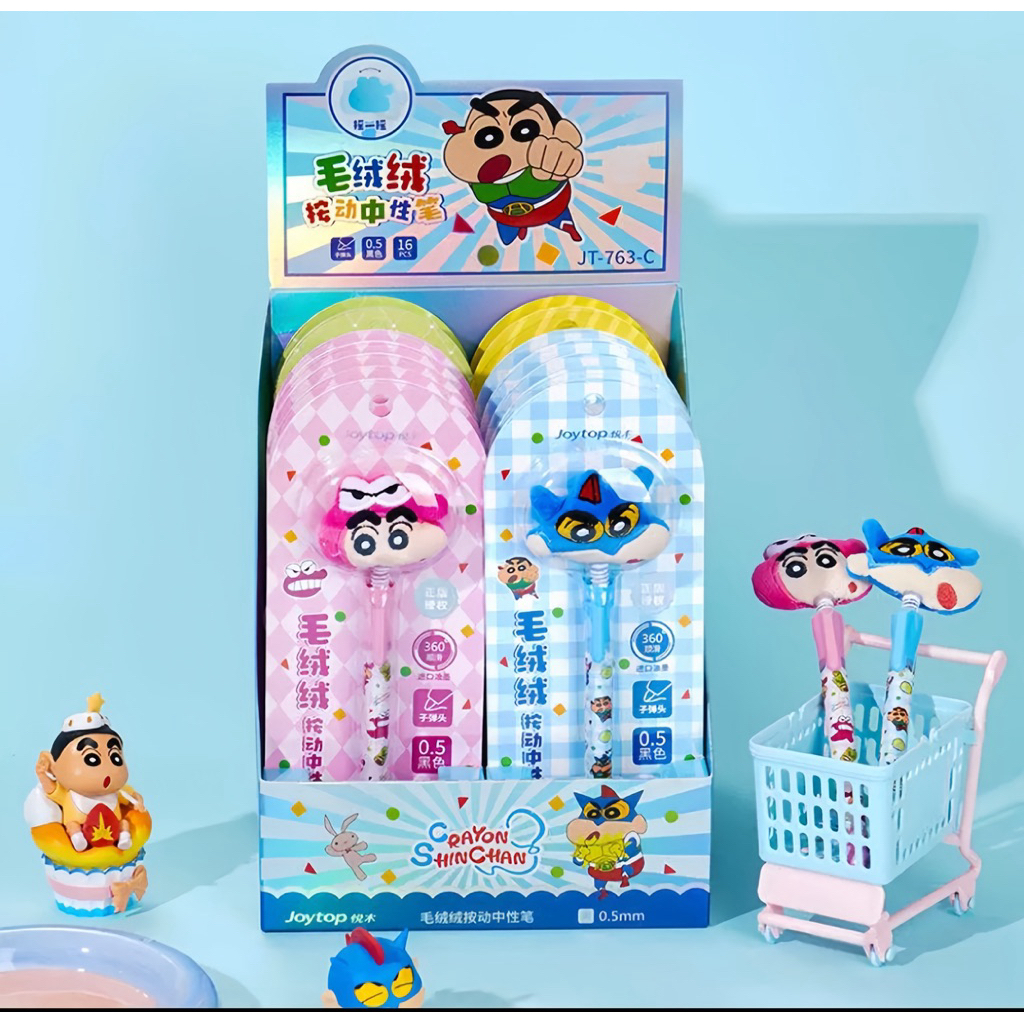 

Pulpen Shinchan Kepala Goyang Original JOYTOP Pen Gel Cetek Sinchan Kepala License