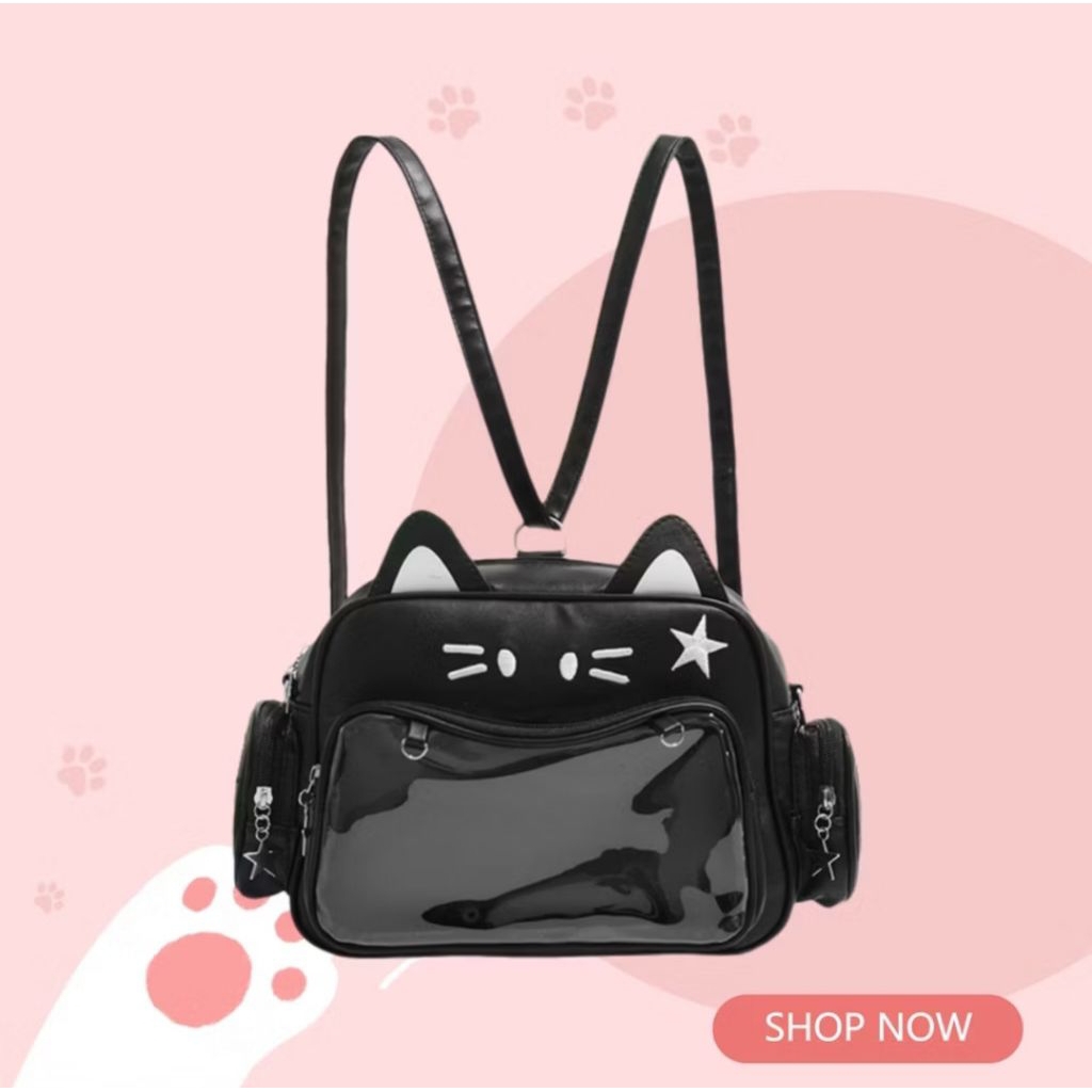 Tas ransel kucing Y2K