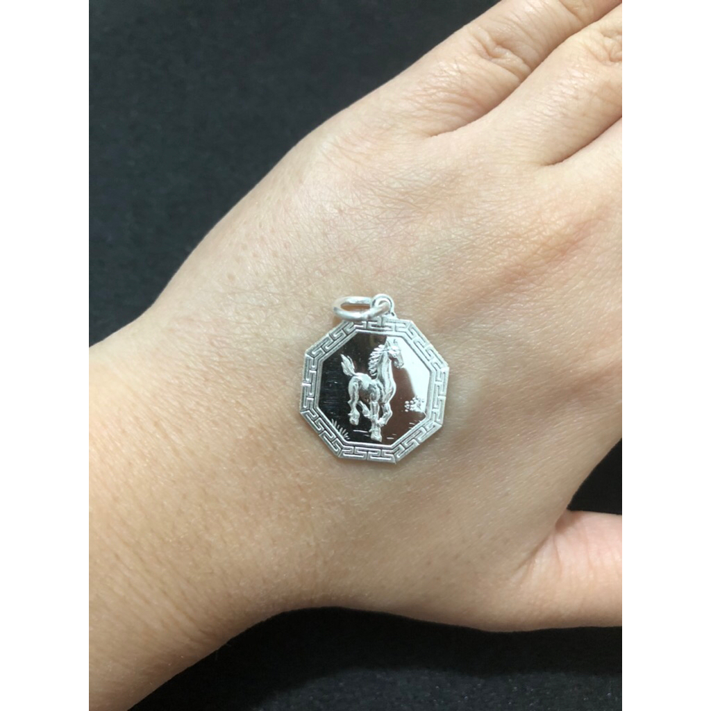 Liontin Pakua Shio Kuda Asli Silver/Perak Kadar 999