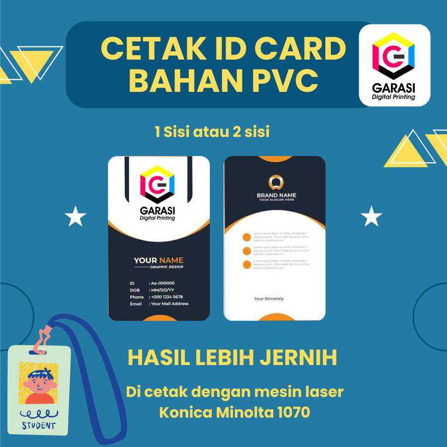 

ID CARD MURAH SATUAN BAHAN PVC 1 SISI/2SISI
