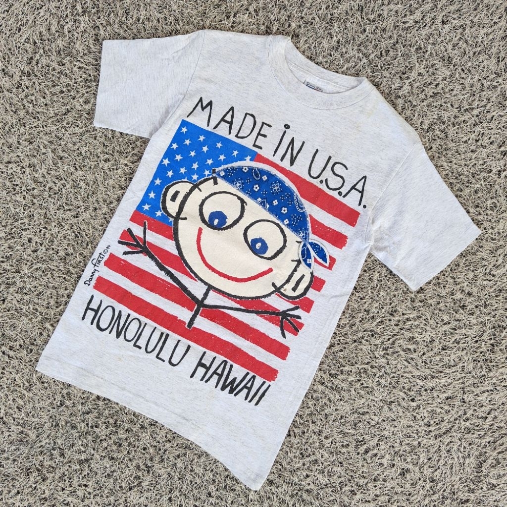 TS58 danny first vintage tee kaos vintage Hawaii Danny first original bekas