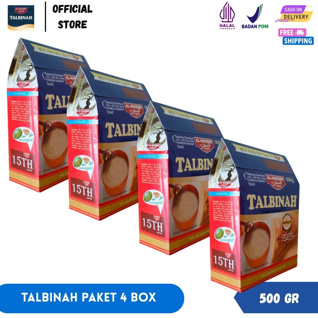 

Talbinah Al-Khodry Tepung Gandum 500 gram Paket 4 Box