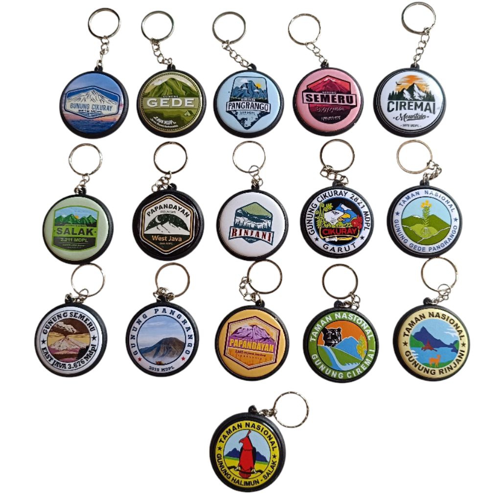 Gantungan kunci / gantungan kunci pin gunung / gantungan kunci pin / gantungan kunci gunung