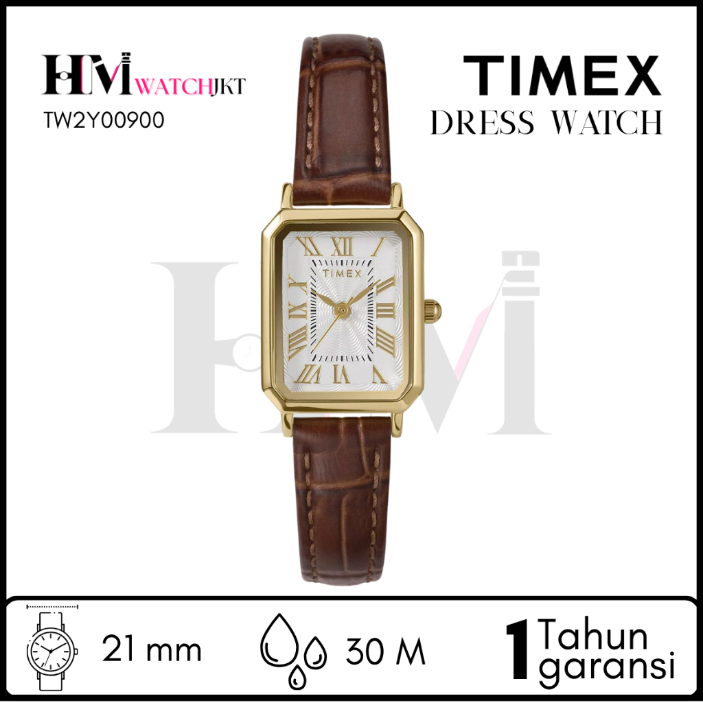 TIMEX TW2Y00900 Jam Tangan Wanita Original Analog Vintage Cartier Antiair