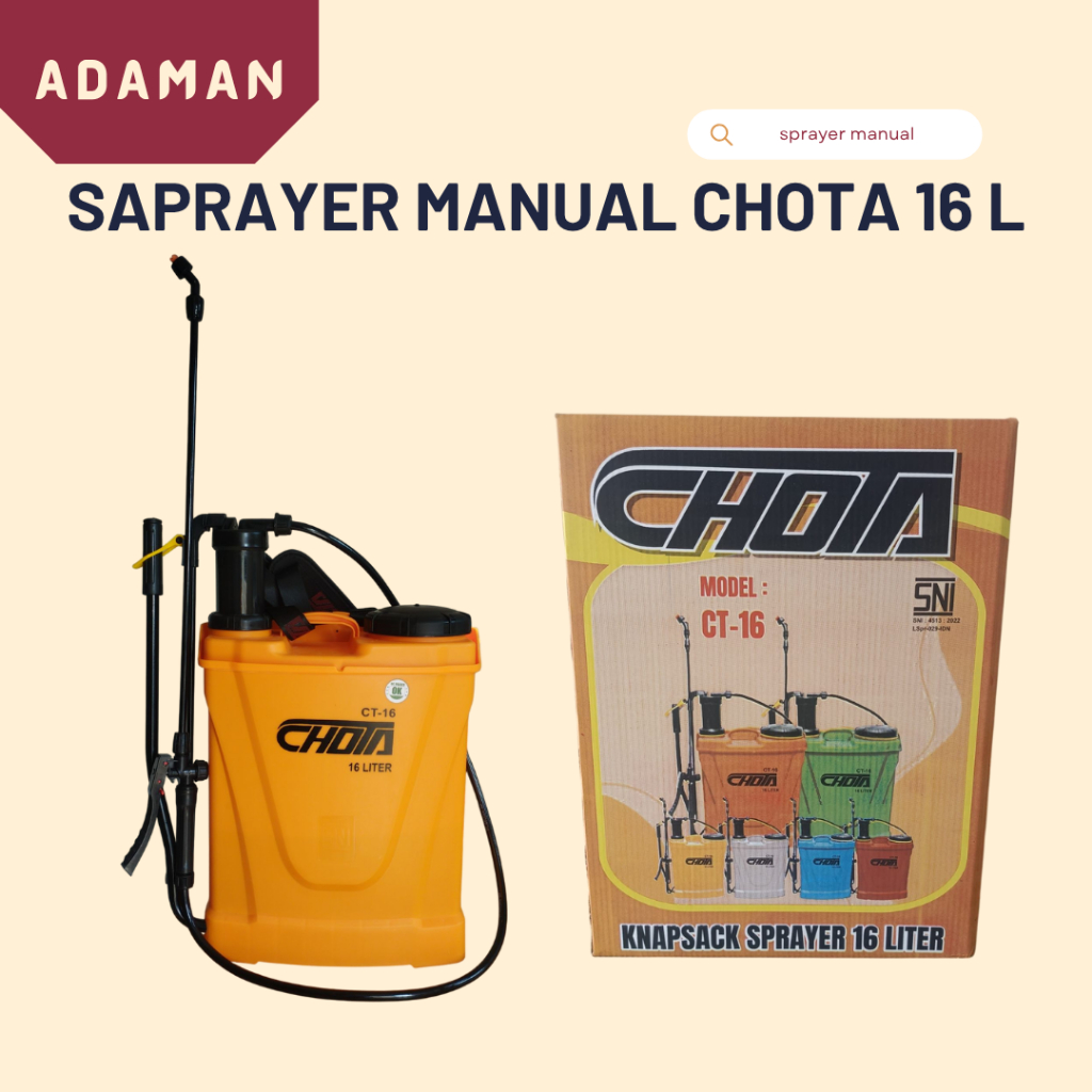 Sprayer manual /Tanki semprot manual/kep semprot manual 16 liter CHOTA