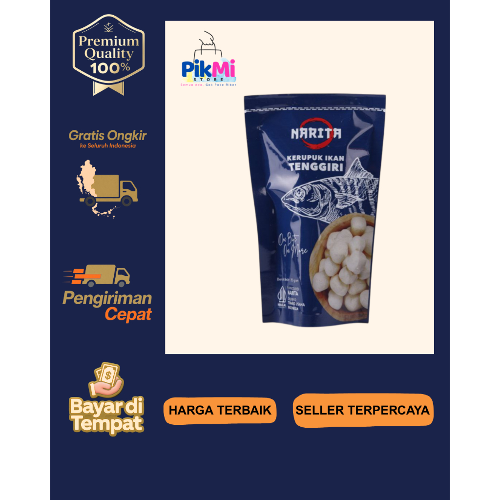 

Narita Kerupuk Ikan Tenggiri Original 25gr | Camilan Sehat & Renyah | Snack Ikan Premium
