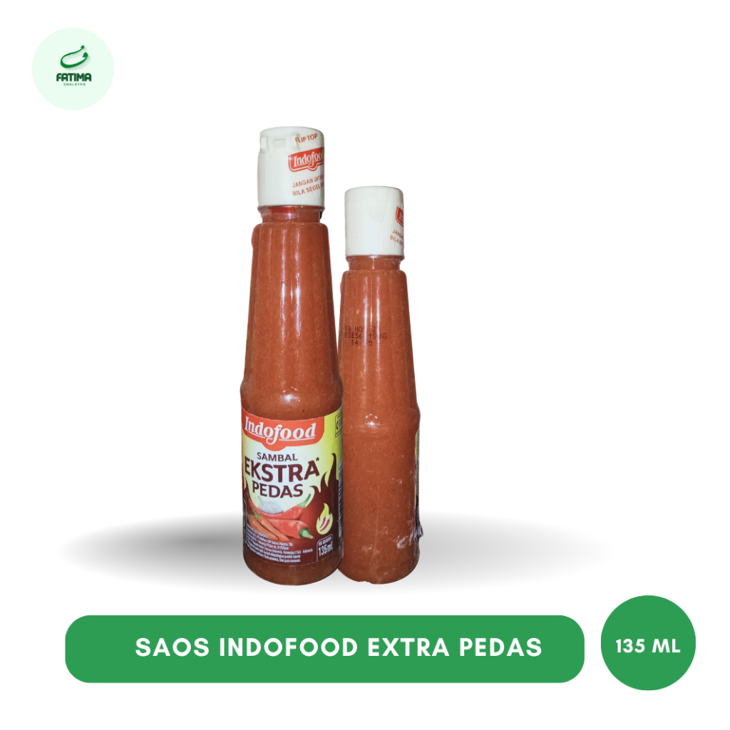 

saos sambal indofood extra pedas kemasan botol 135ml