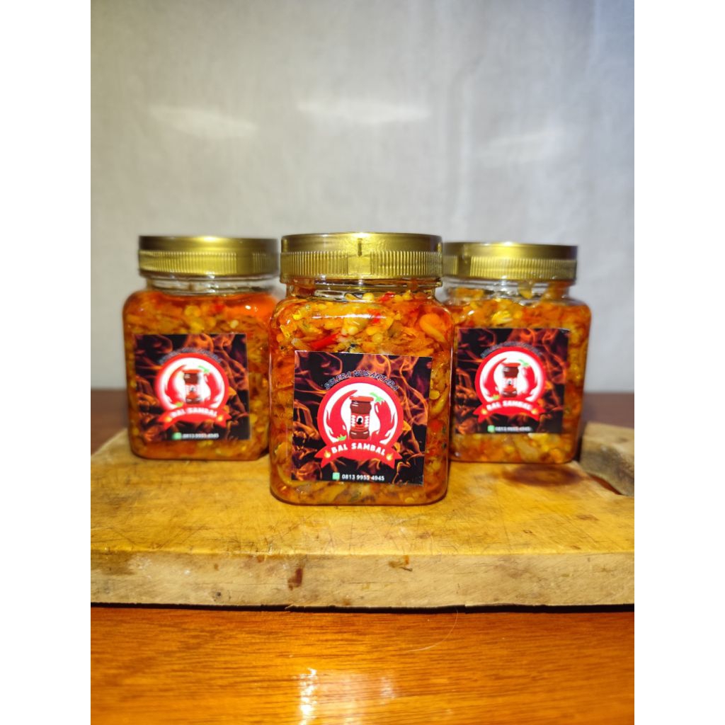

sambal terasi teri pedas dan gurih 100 % cabe asli tanpa pengawet