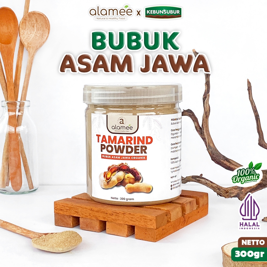 

ALAMEE Bubuk Asam Jawa Tamarind Seasoning Poweder Murni Tanpa Campuran Bumbu Masakan Dapur 300gr kebunsurbur
