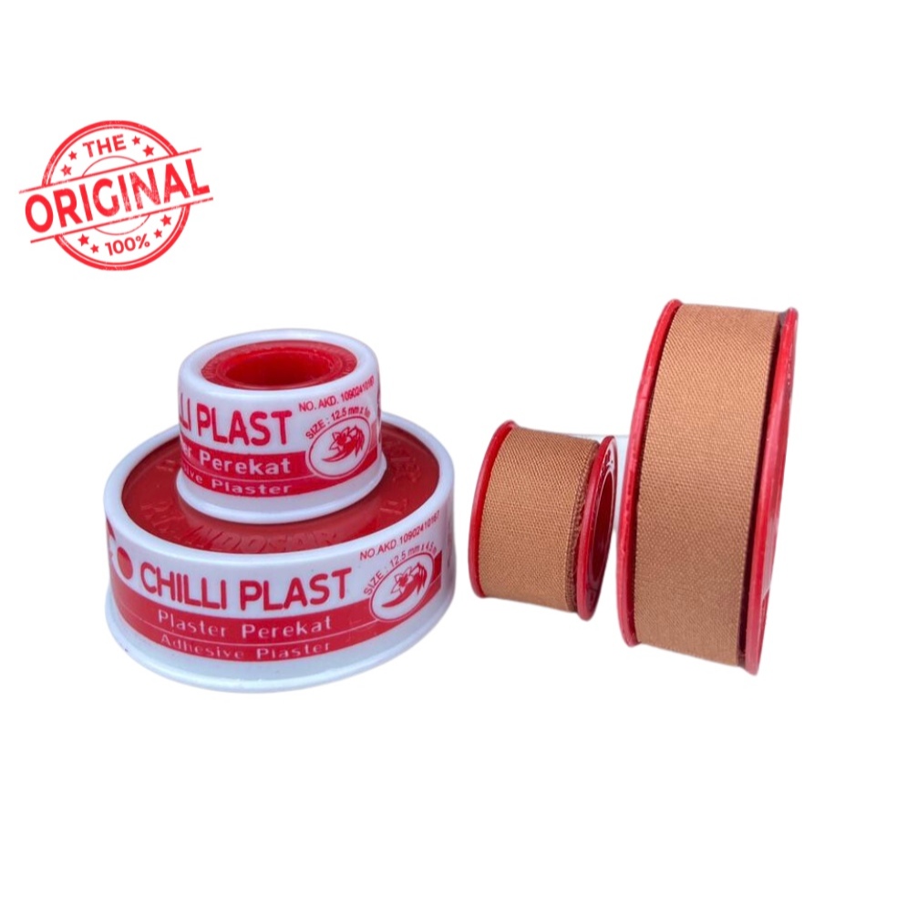 Plester Kasa Chilli Plast Besar 1 Pcs Ukuran 12.5 mm x 4.5 m Plaster Perekat Perban Kasa Medis Gulun