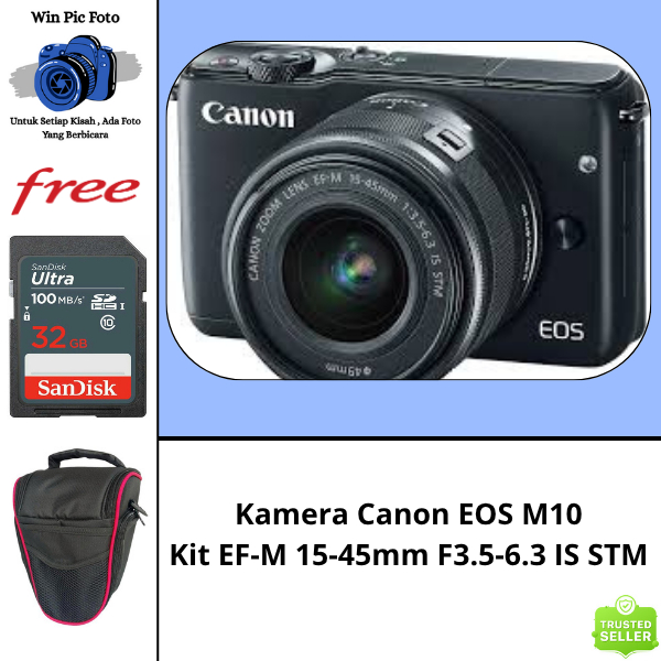 Kamera Canon M10 Kit 15-45mm F3.5-6.3 IS STM / Camera Canon / Kamera Mirrorless / Camera Mirrorless