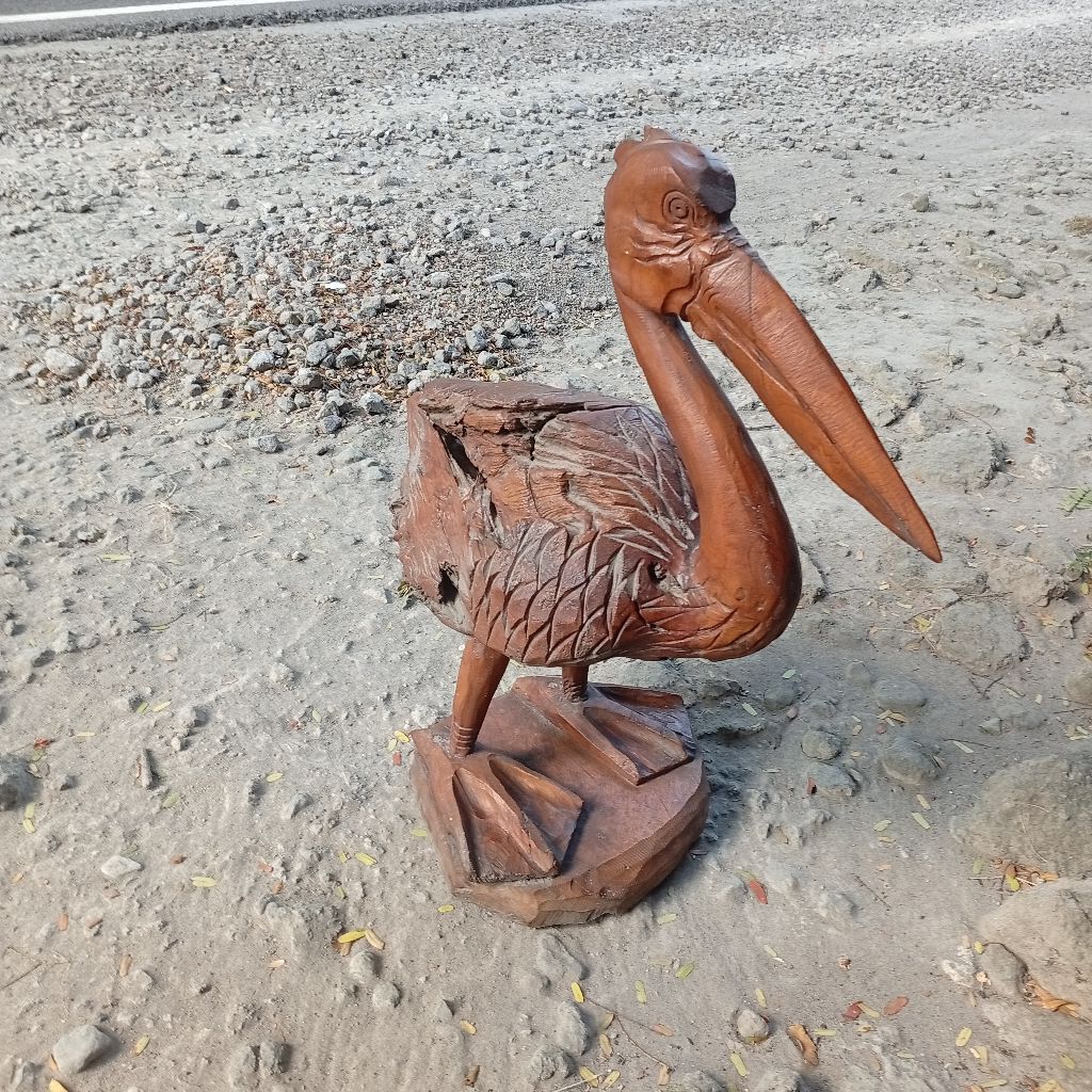 PATUNG BANGAU BESAR KAYU JATI ASLI NGAWI