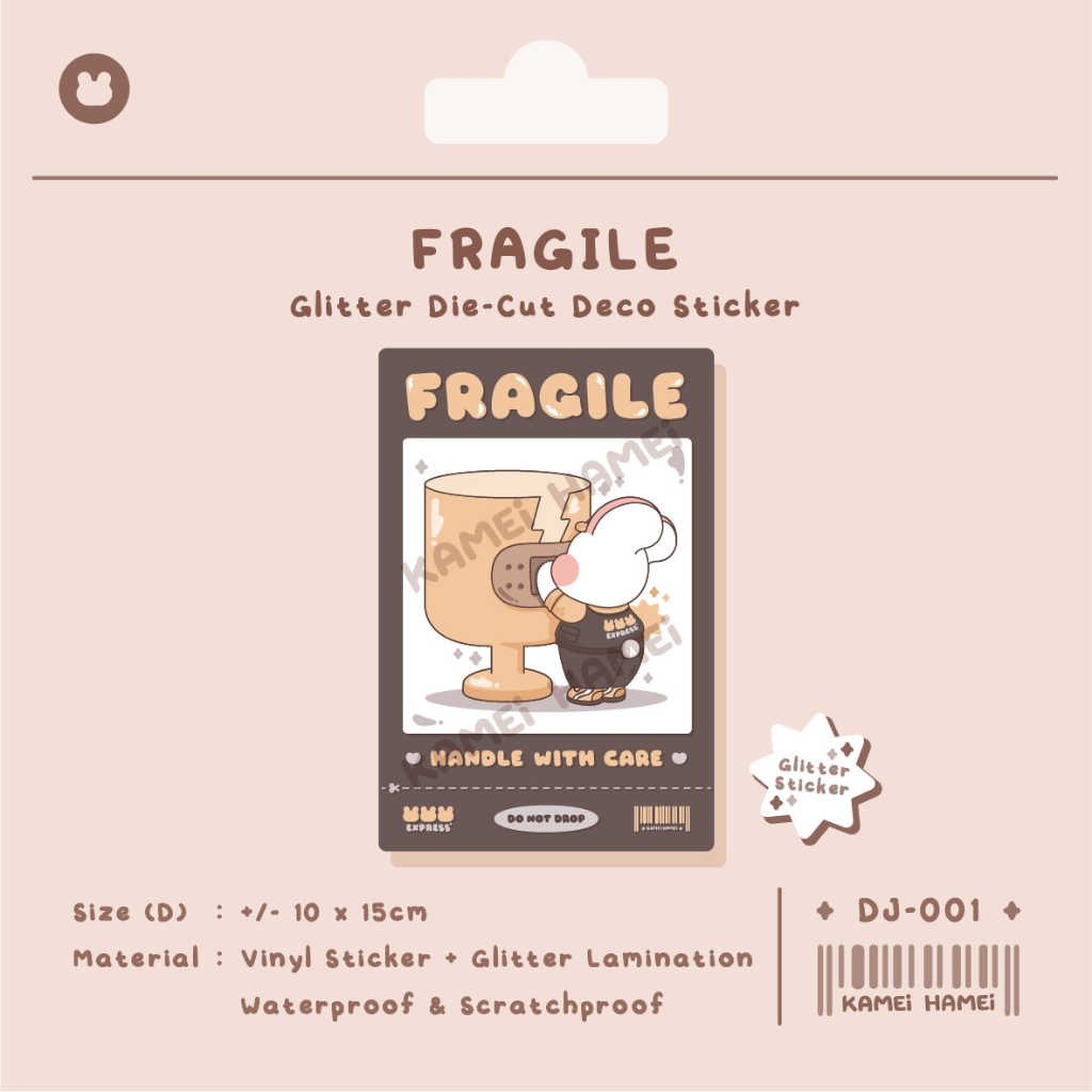 

KAMEI HAMEI Kamei Express Sticker Die Cut / Stiker Satuan Label Fragile Packing Paket