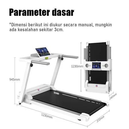 Ready Stock Treadmill Listrik/Treadmill Electric MultiFungsi Low Watt ,Treadmill Portable Peralatan
